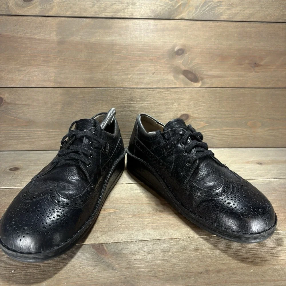 finn comfort york mens size 43 shoes black leather lace up work oxfords